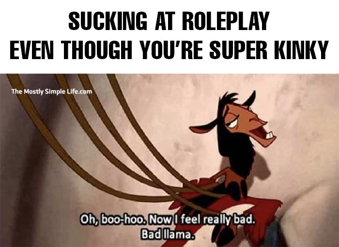 kinky meme about roleplay with llama from emperor's new groove