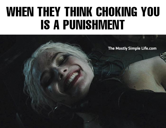 kink meme with harley quinn being choked