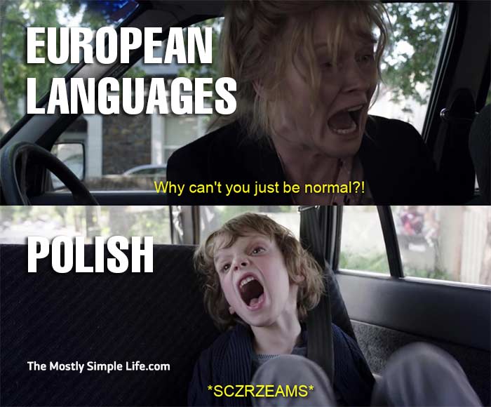 polish meme about the language's strangeness