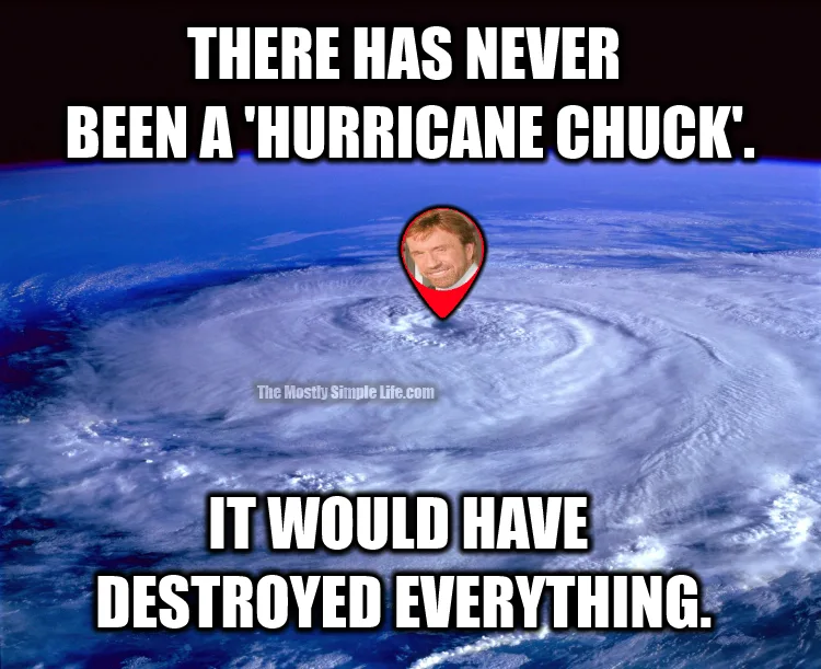 meme about hurricane names for chuck norris