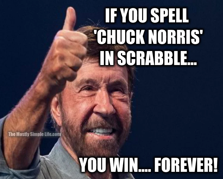 Chuck Norris scrabble joke