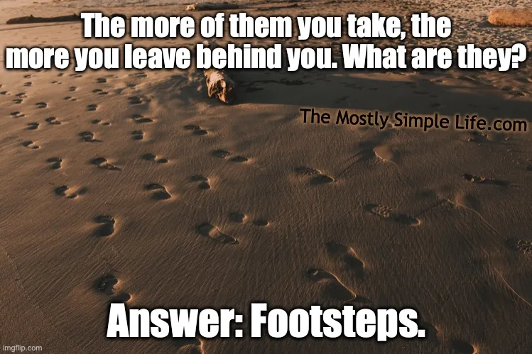 footsteps behind riddle