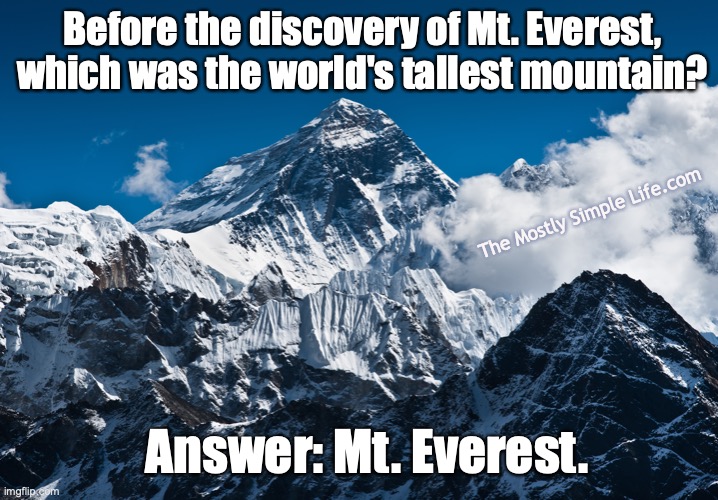 Mt. Everest riddle