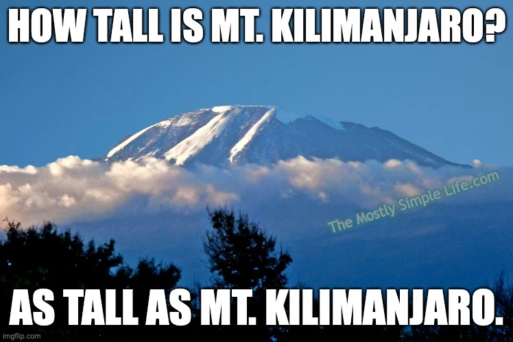 mt kilimanjaro anti joke