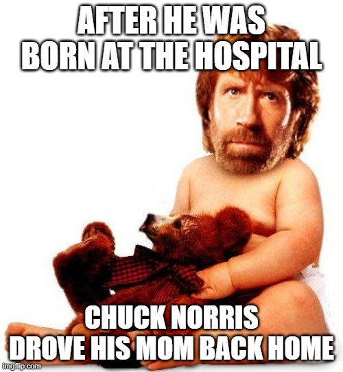 chuck norris birth joke