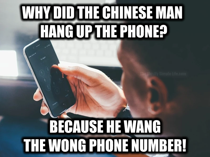 joke about a chinese man hanging up the phone