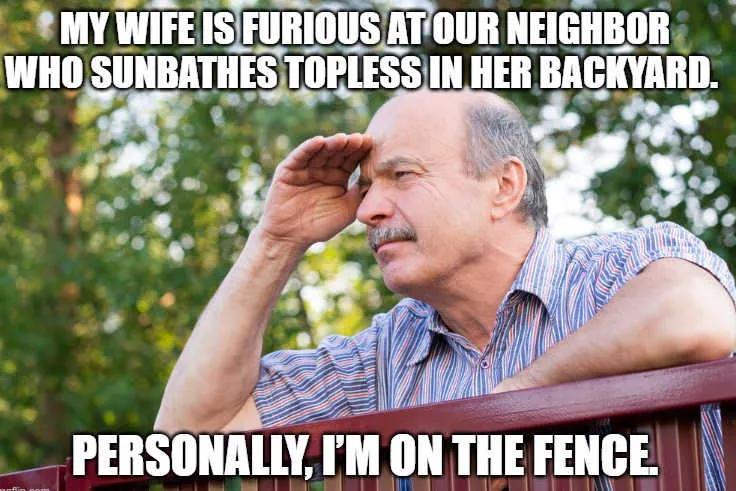 dad on the fence joke