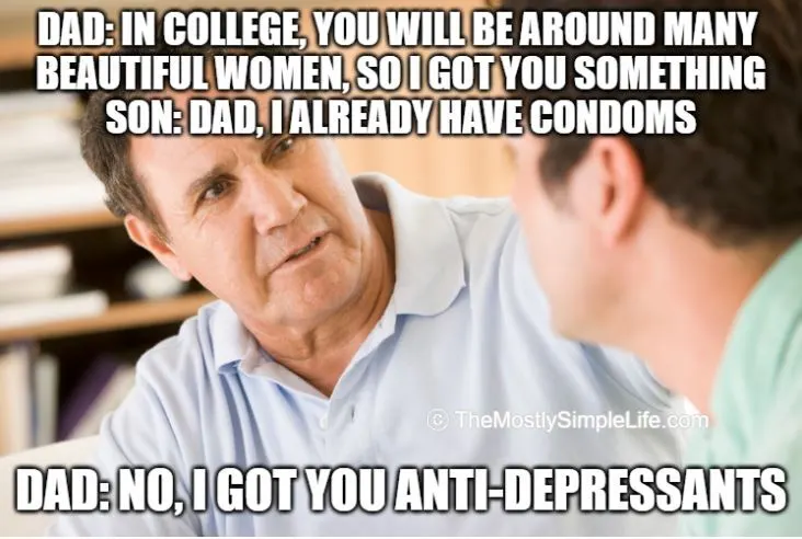 dad meme about son going to college