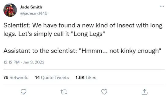 fake tweet joke about daddy long longs