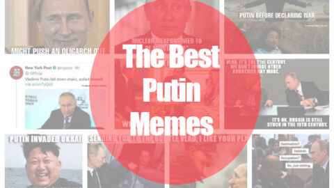 collage of putin memes