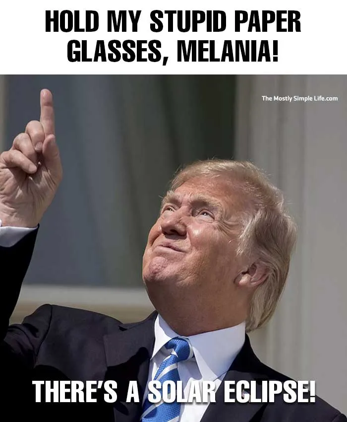 donald trump meme about solar eclipse