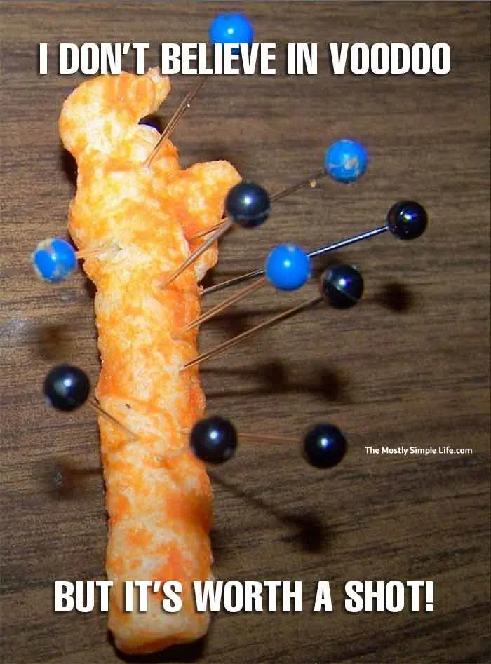 donald trump meme with cheeto voodoo