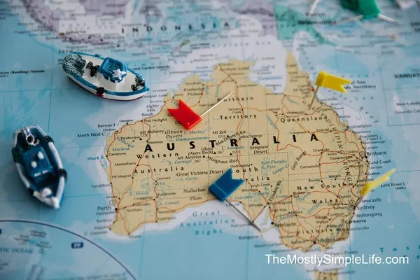 map of australia
