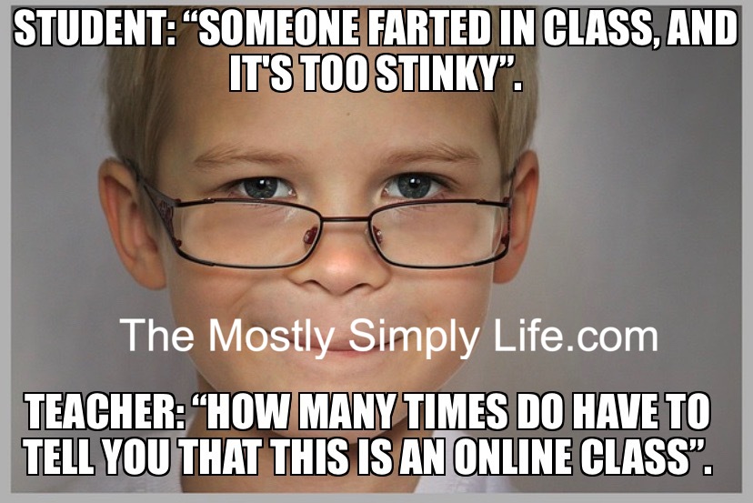 Farting in online class
