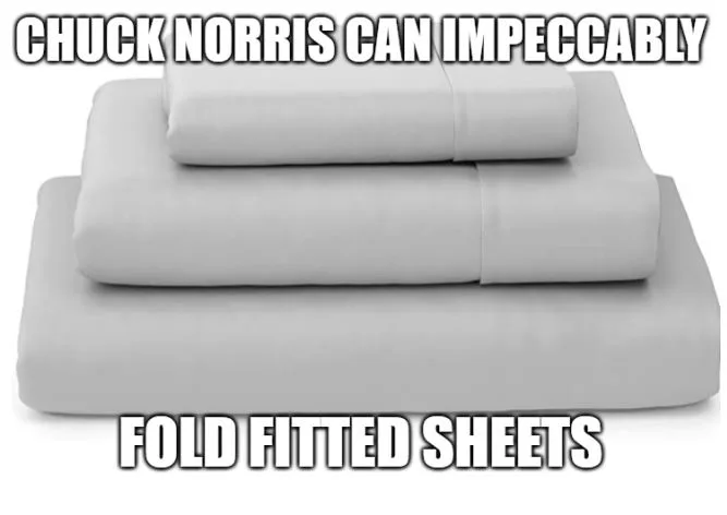 fitted sheet chuck norris meme