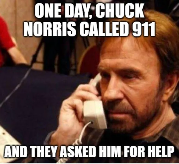 911 chuck norris meme