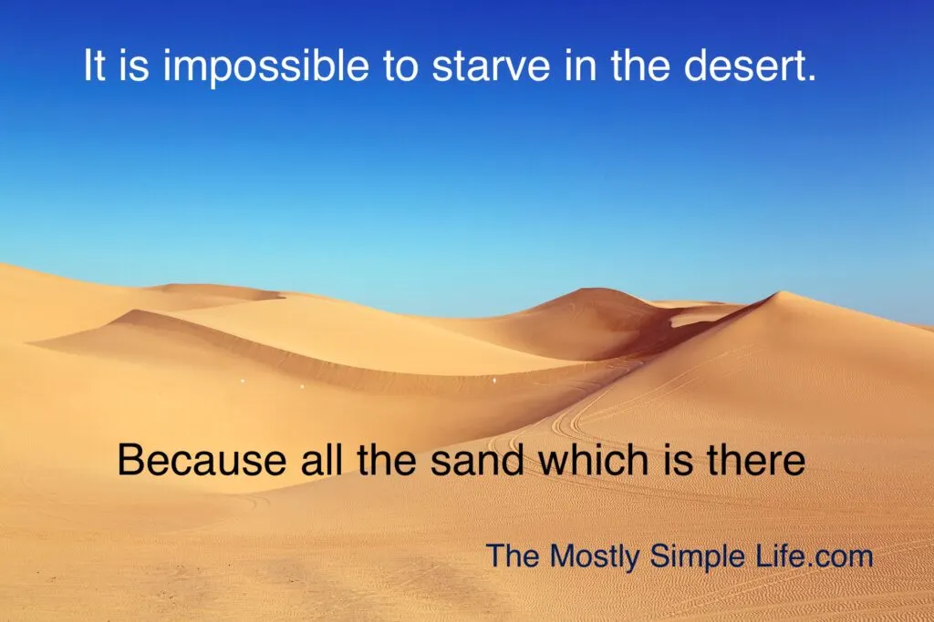 Sand Wich is in the desert