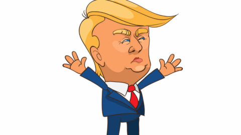 funny drawing of donald trump