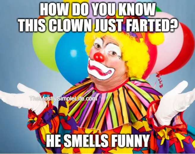 funny clown fart joke