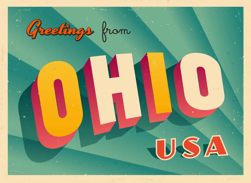 funny ohio postcard design