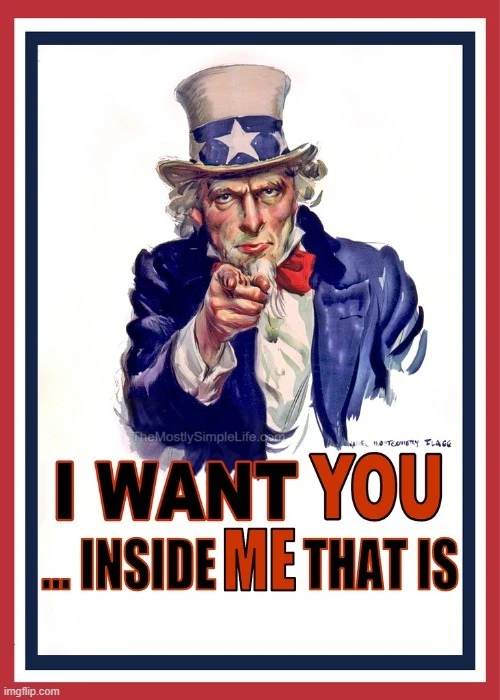 H0rny Uncle Sam: "I want you... inside me that is."