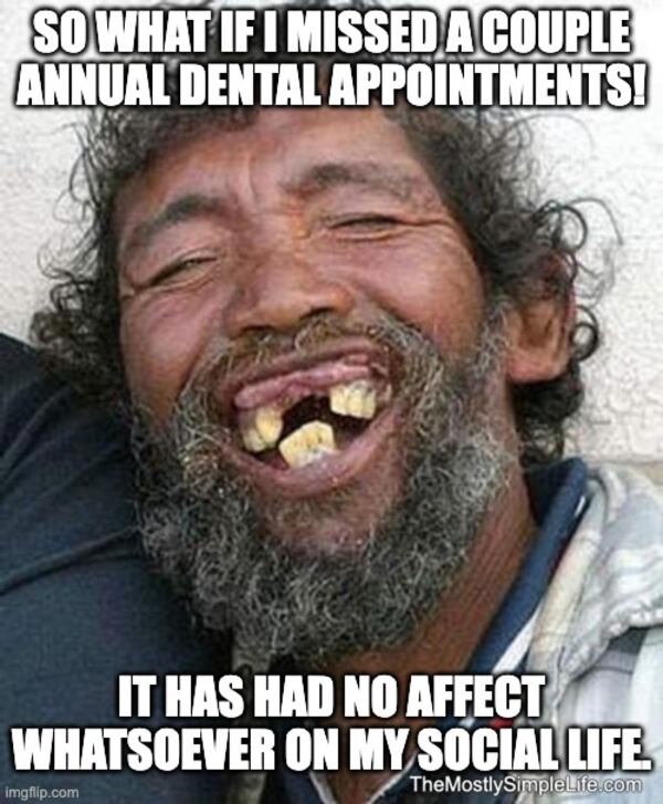 Man with bad teeth.