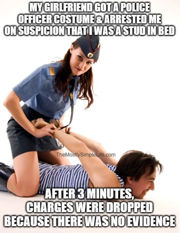 funny kinky meme about arresting boyfriend for being a stud