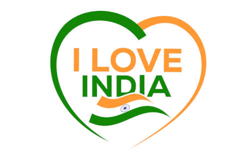"I love india" message