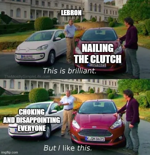 Nailing the clutch is brilliant, but I like choking and disappointing everyone.