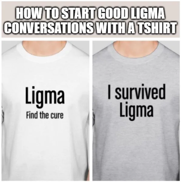meme with ligma tshirts