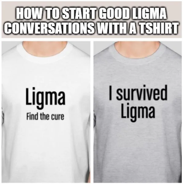  Beware of The Ligma Variant Funny Joke T-Shirt : Clothing,  Shoes & Jewelry