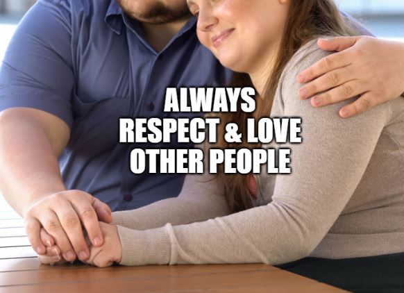 image asking people to respect others