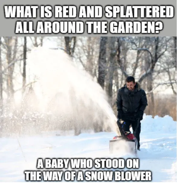 snow blower baby joke