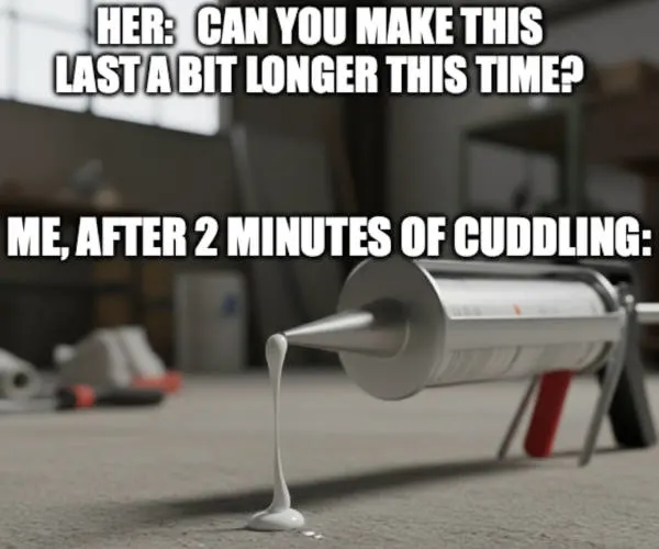 funny meme about cuddling for 2 minutes