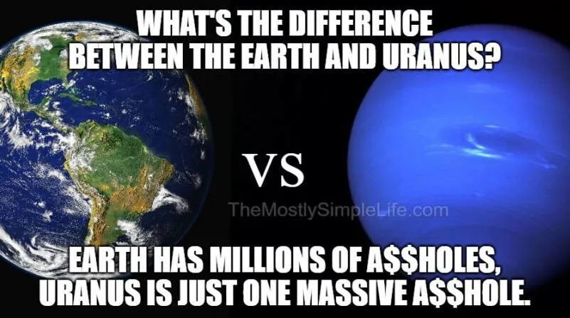 joke about the difference between the earth and uranus