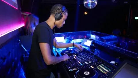 dj in nightclub
