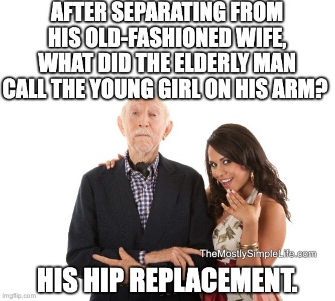 joke about old man and young woman.