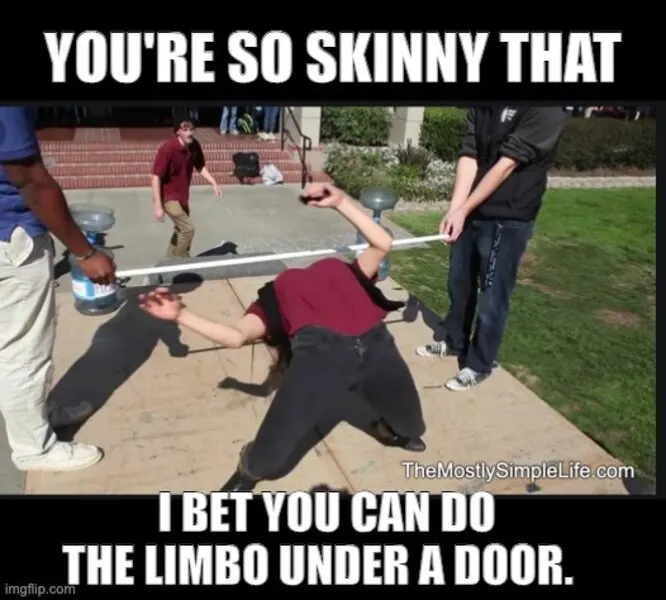 Person doing limbo.