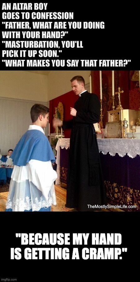 Priest and altar boy