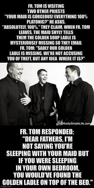 Laughing priests