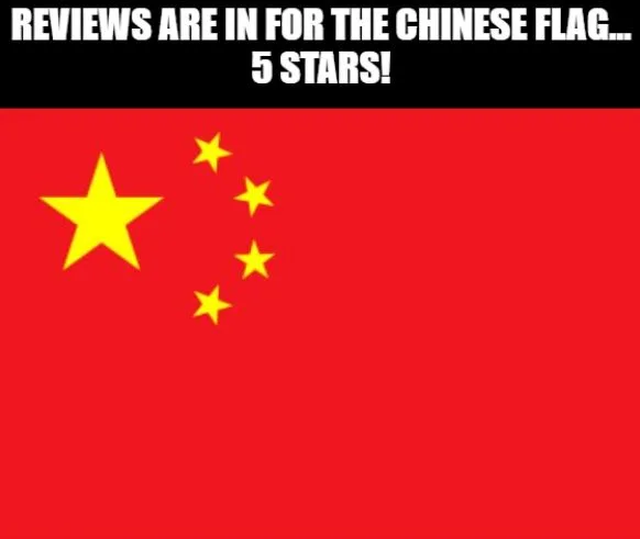 5-star chinese flag joke