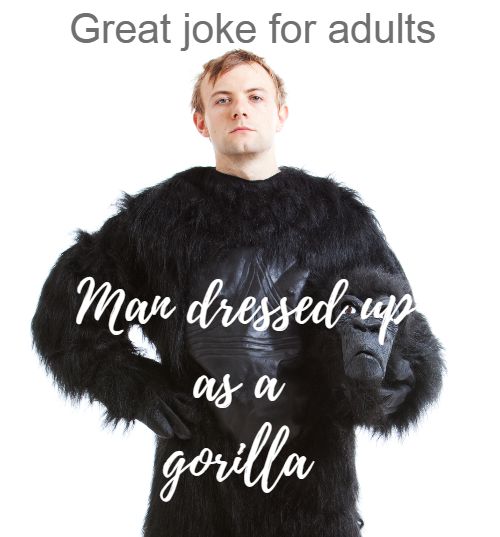 header image for man dressing up as a gorilla