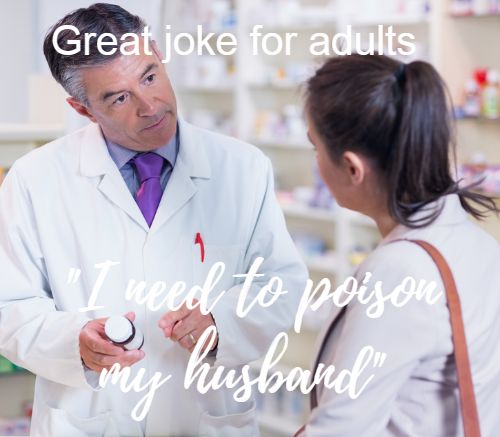 header image for a great joke for adults about a woman going to the pharmacist