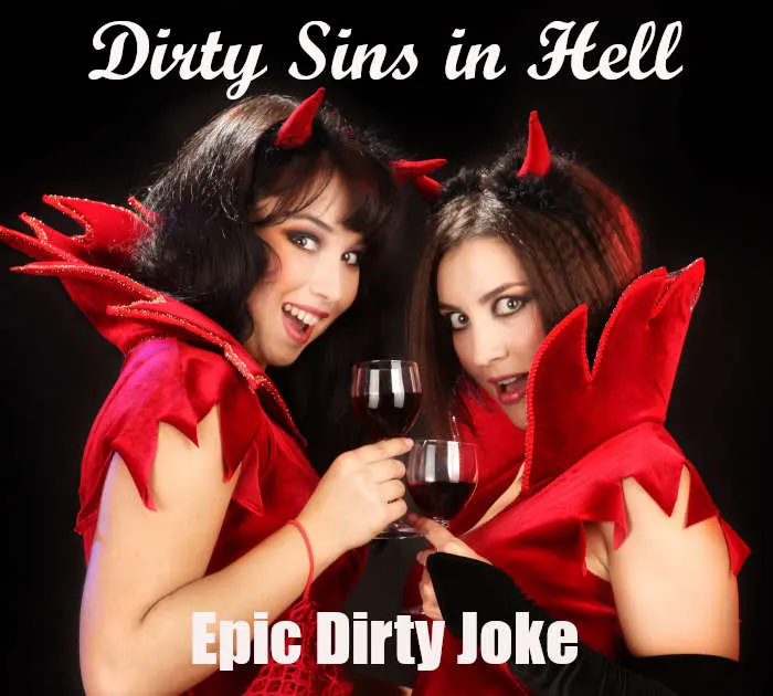 header image for dirty joke called "sins in hell"