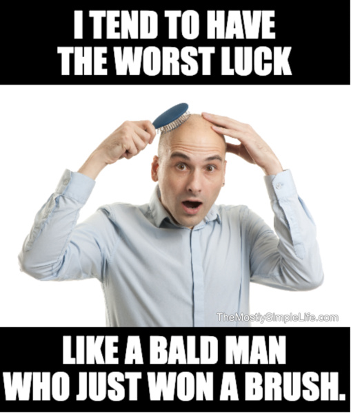 funny joke about a bald man with brush.