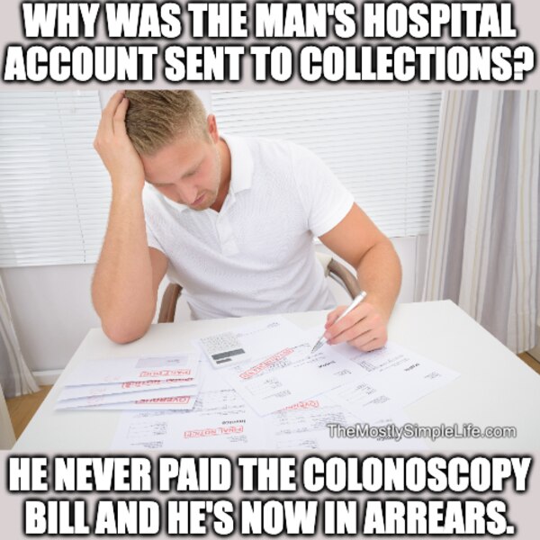 Man with past due bills.