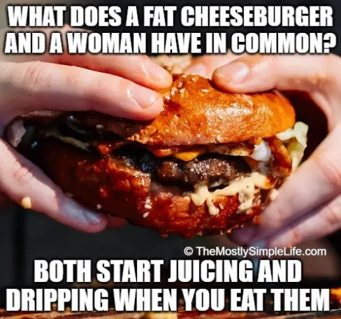 dirty dad joke about cheeseburgers