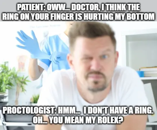 proctology joke about a rolex