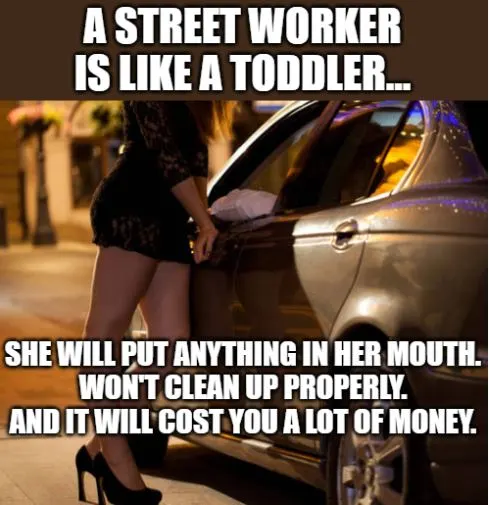 joke about street worker being like a toddler