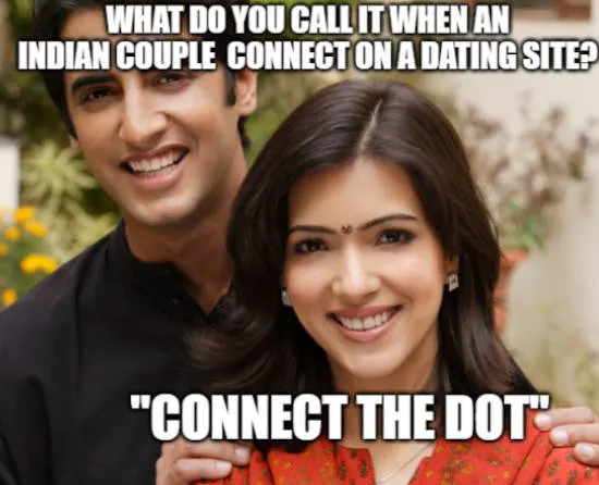 indian joke about couples connecting on a dating site